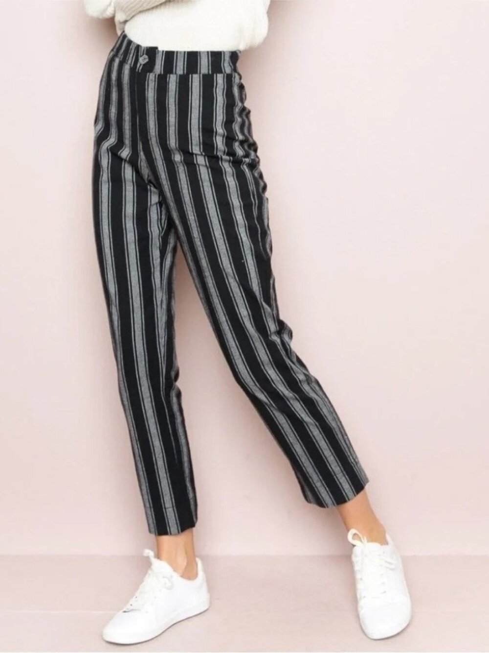 Brandy Melville Elastic Waist Striped Pant s
